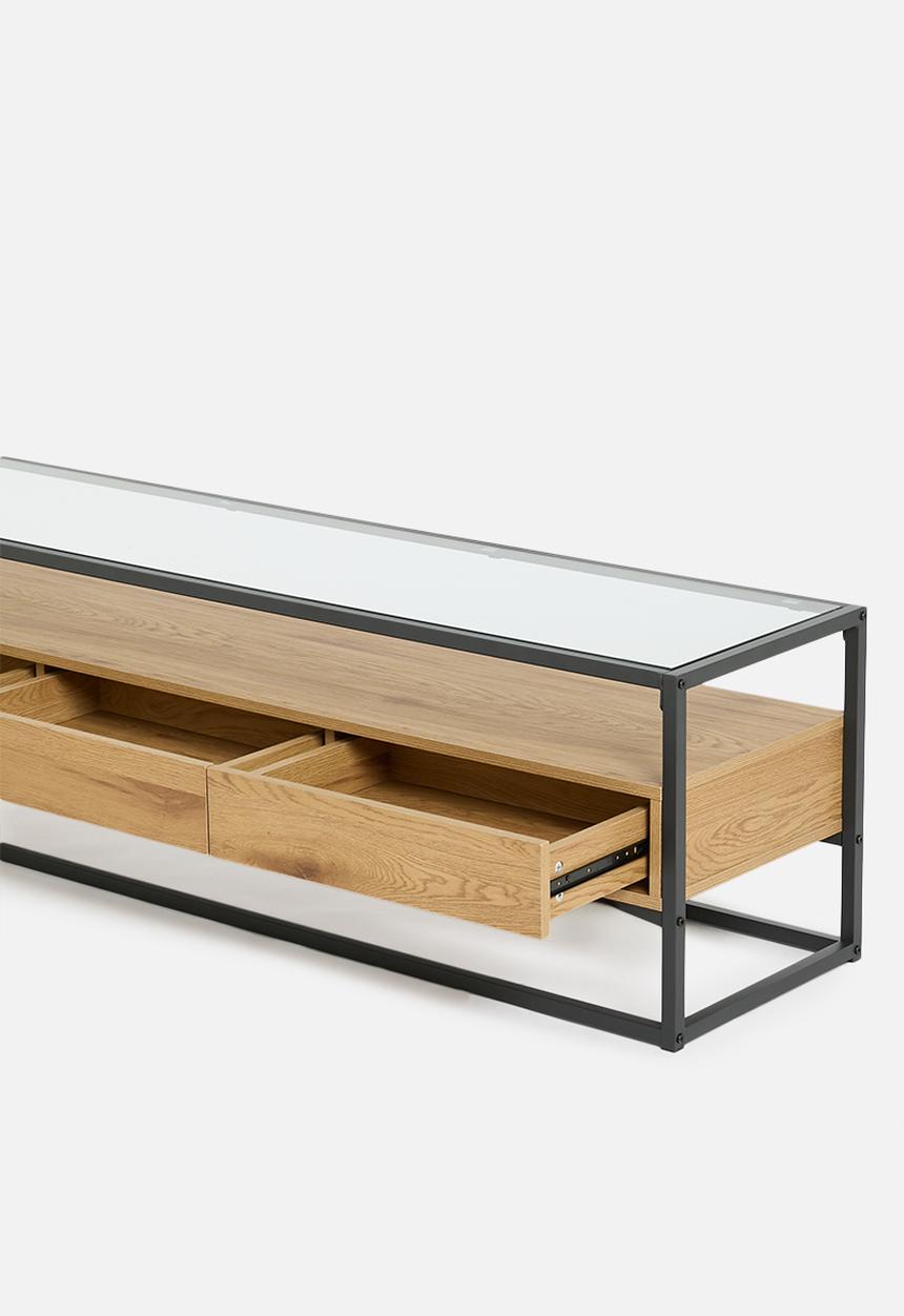 Sixth Floor - Madden TV unit - natural & black