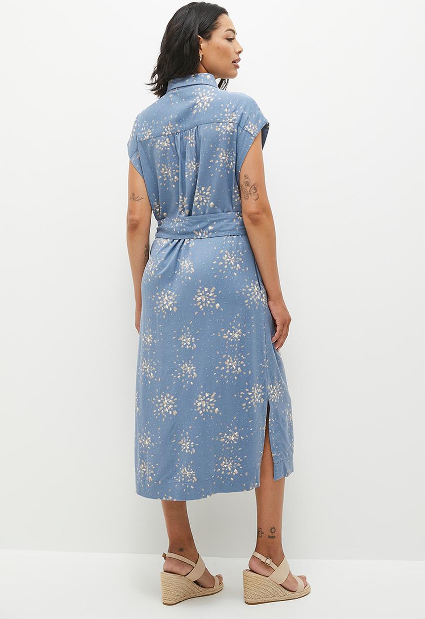 POLO - Women excl printed ss dress - blue