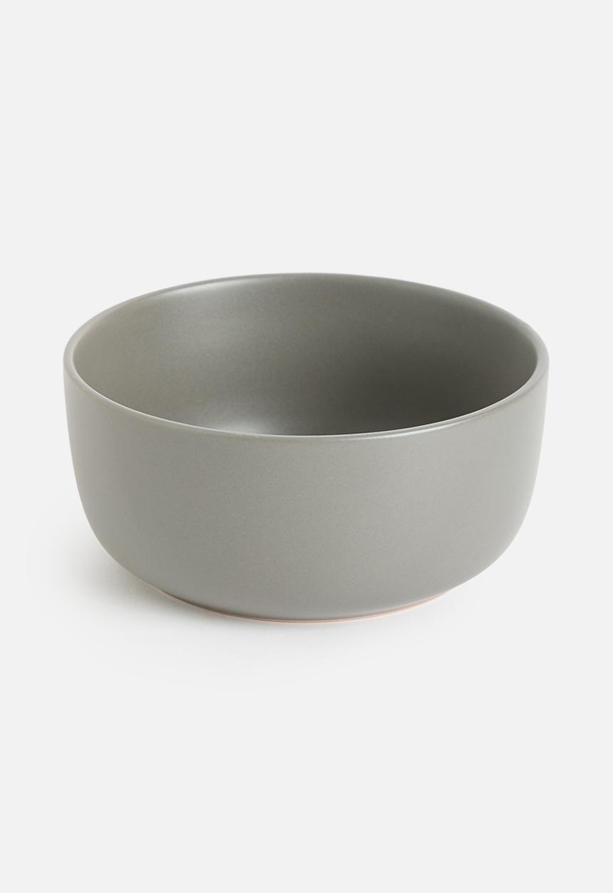 Excellent Houseware - Emble stoneware cereal bowl  of 4 - grey