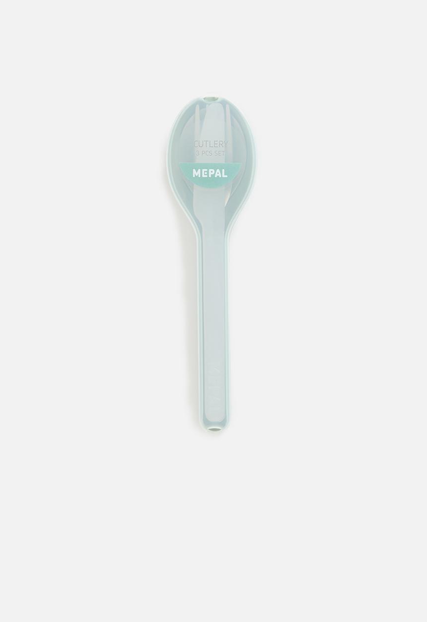 Mepal - Mepal ellipse 3 piece cutlery set & case - nordic sage