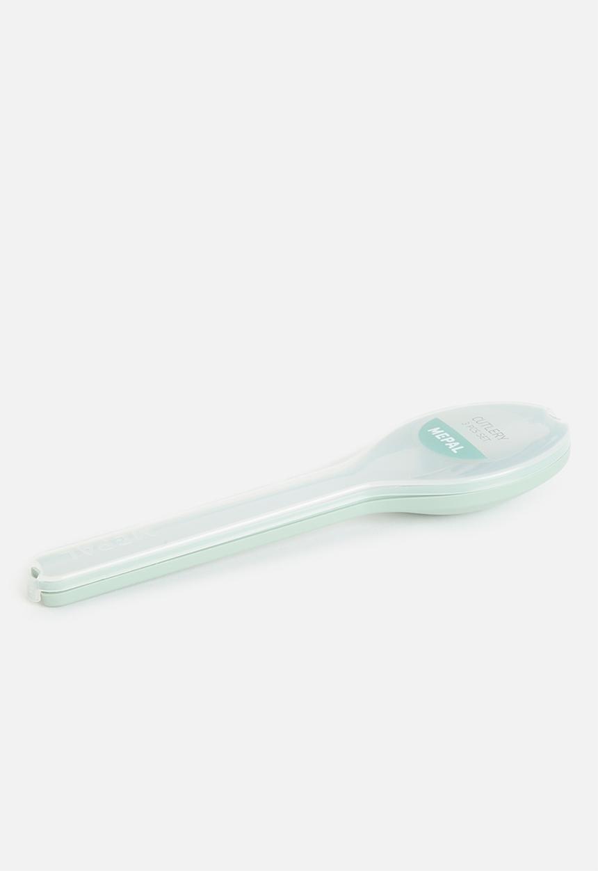 Mepal - Mepal ellipse 3 piece cutlery set & case - nordic sage