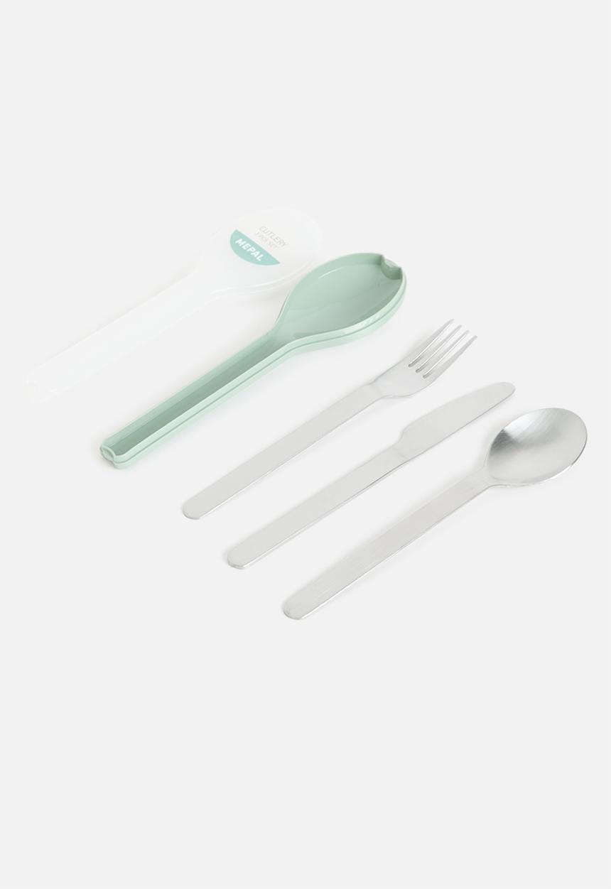 Mepal - Mepal ellipse 3 piece cutlery set & case - nordic sage