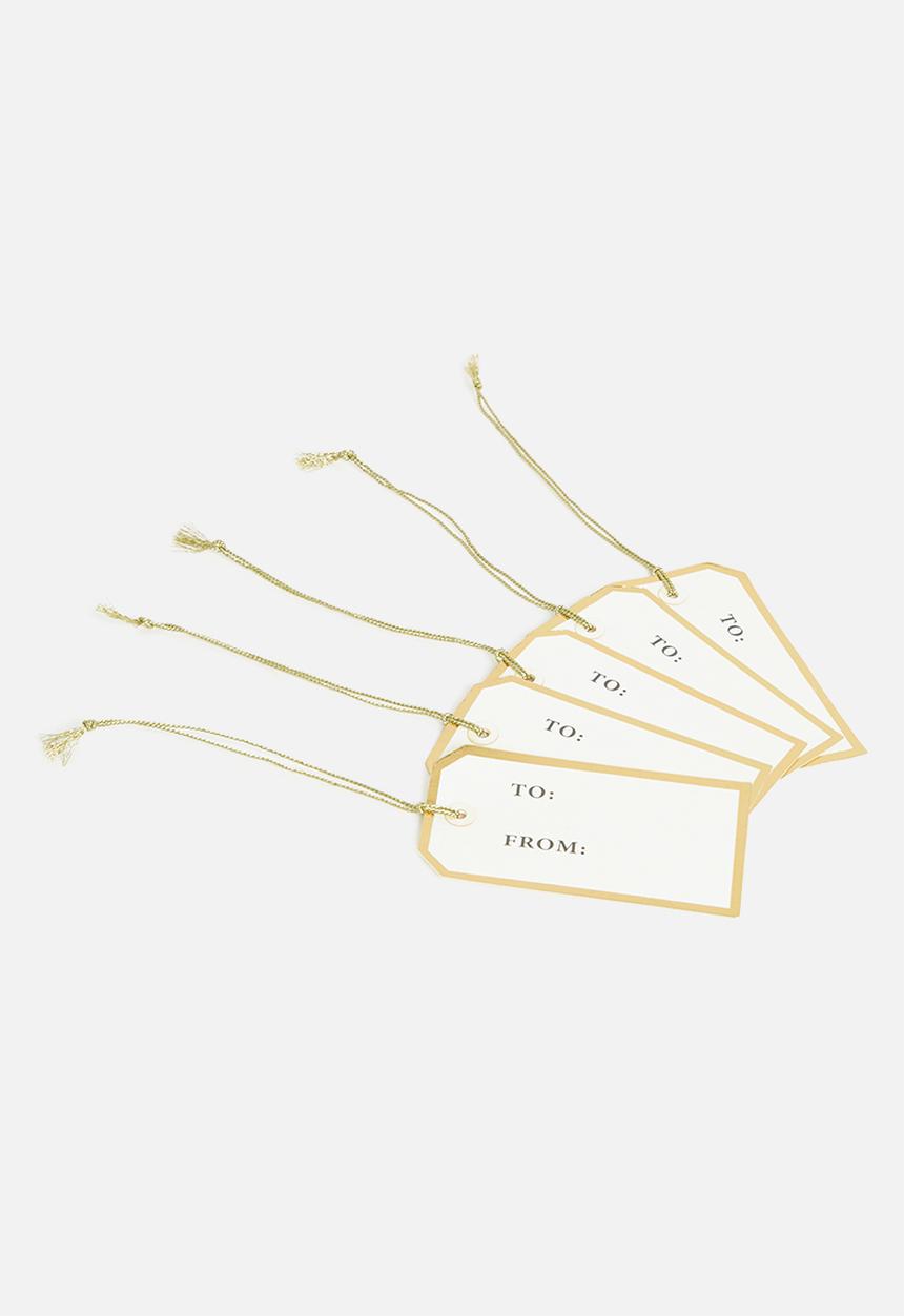 H&M - 5-pack gift tags - gold