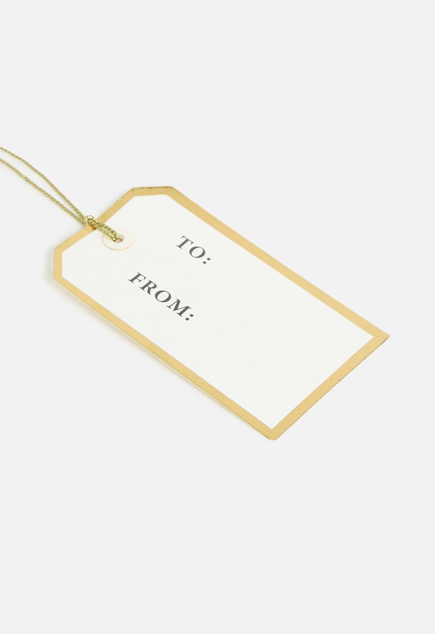 H&M - 5-pack gift tags - gold