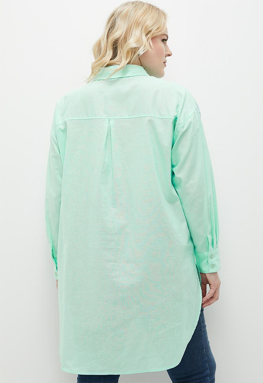 edit - Linen blend shirt - mint