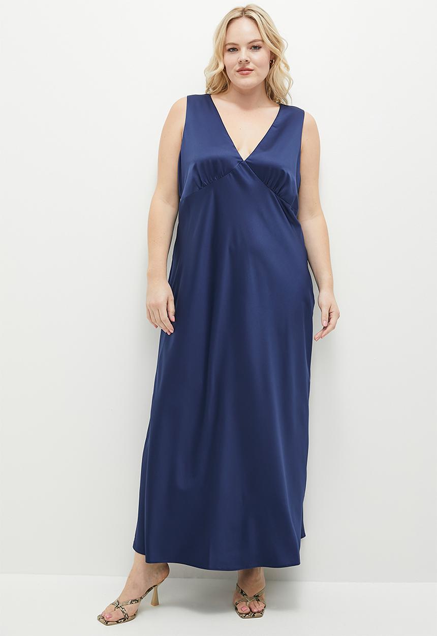 edit - Empire maxi slip dress - navy.