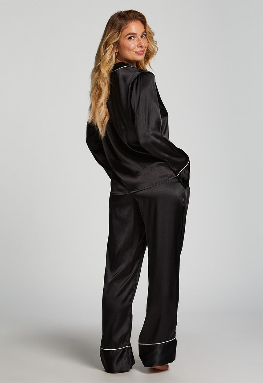 Hunkemoller - Jacket LS Satin Minimal - black