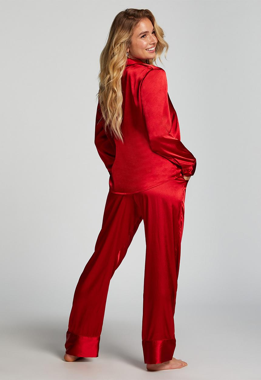 Hunkemoller - Jacket LS Satin Minimal - Tango Red