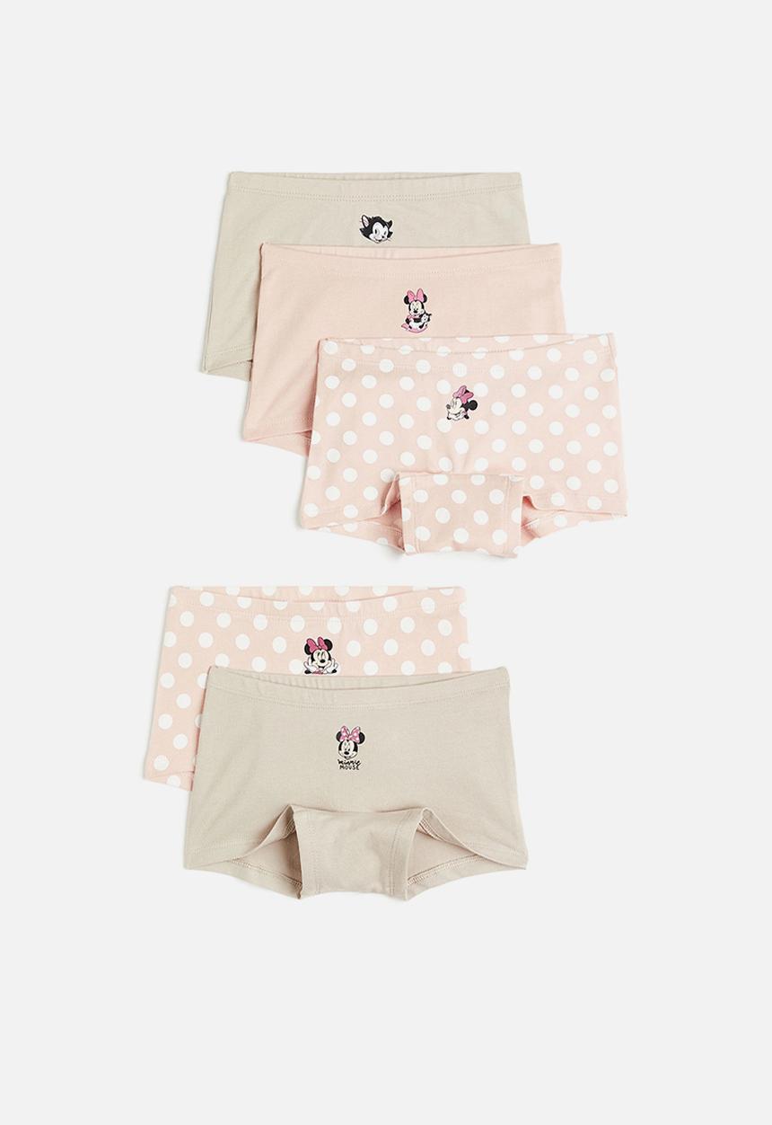 H&M - 5 Pack cotton boxer briefs - beige & light pink