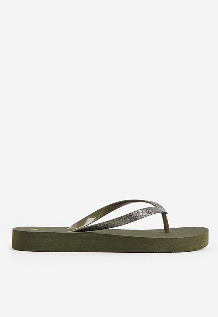 H&M - Flip-flops - dark khaki green