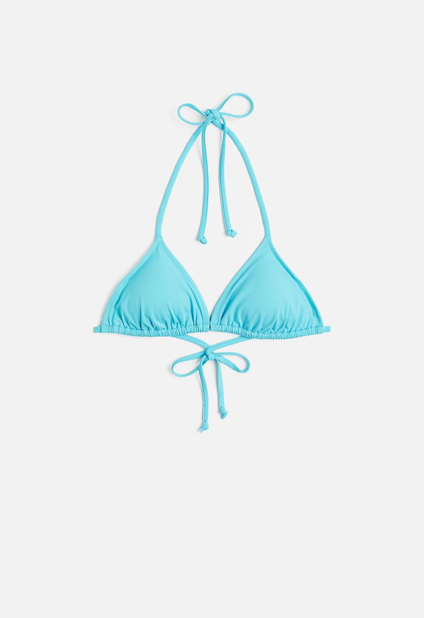 H&M - Padded triangle bikini top - turquoise