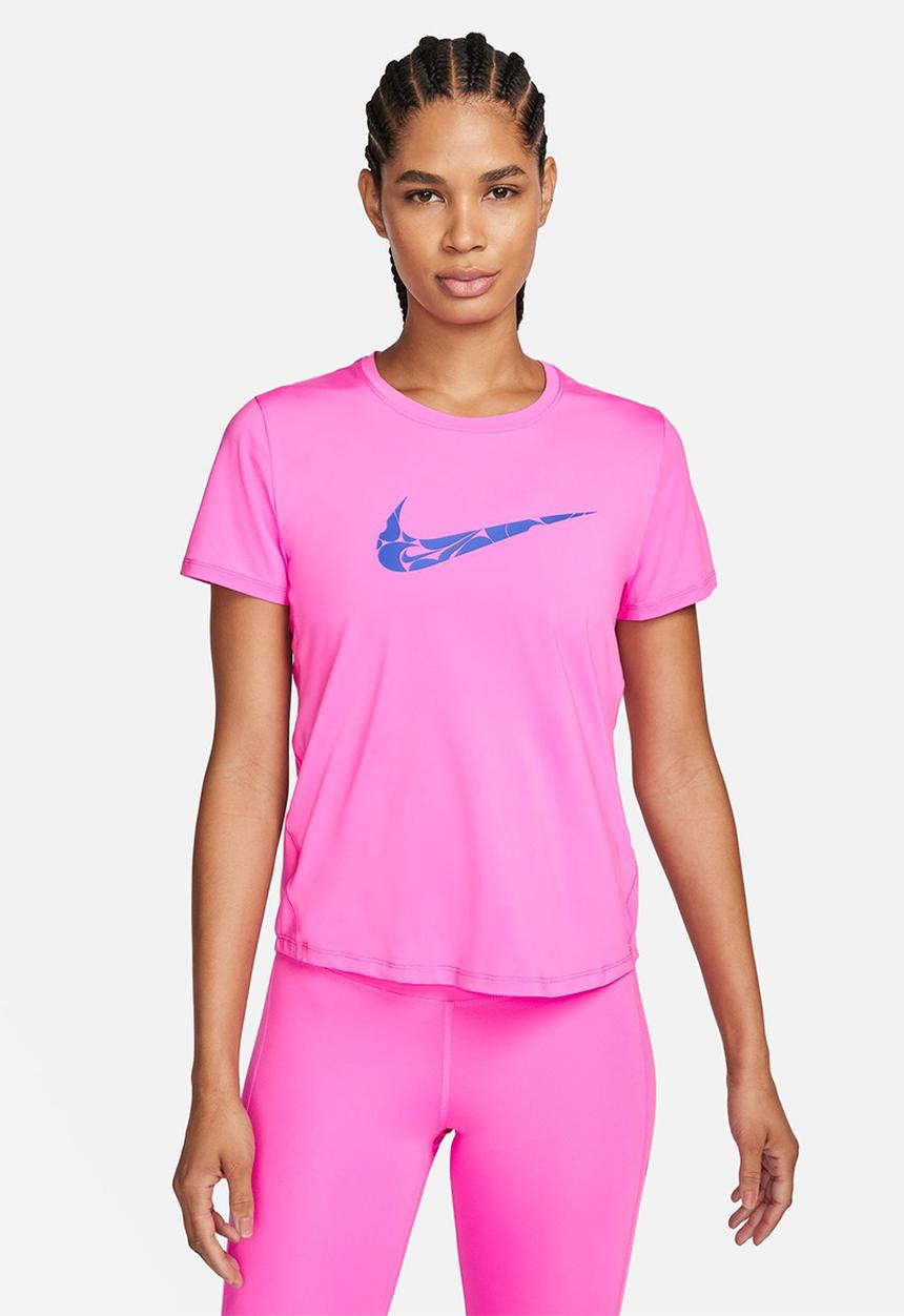 Nike - W Nk one swoosh hbr df short sleeve top - playful pink/hyper royal