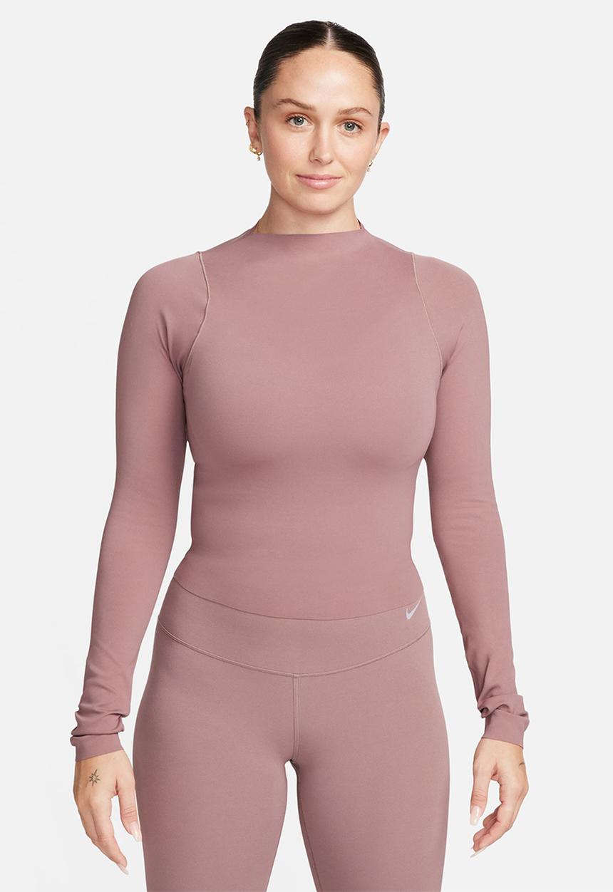 Nike - W nk inf df long sleeve top - smokey mauve/white