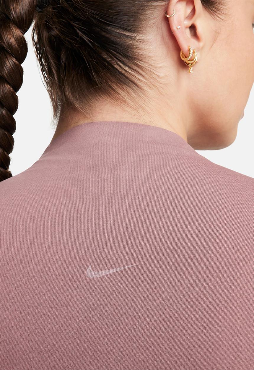 Nike - W nk inf df long sleeve top - smokey mauve/white