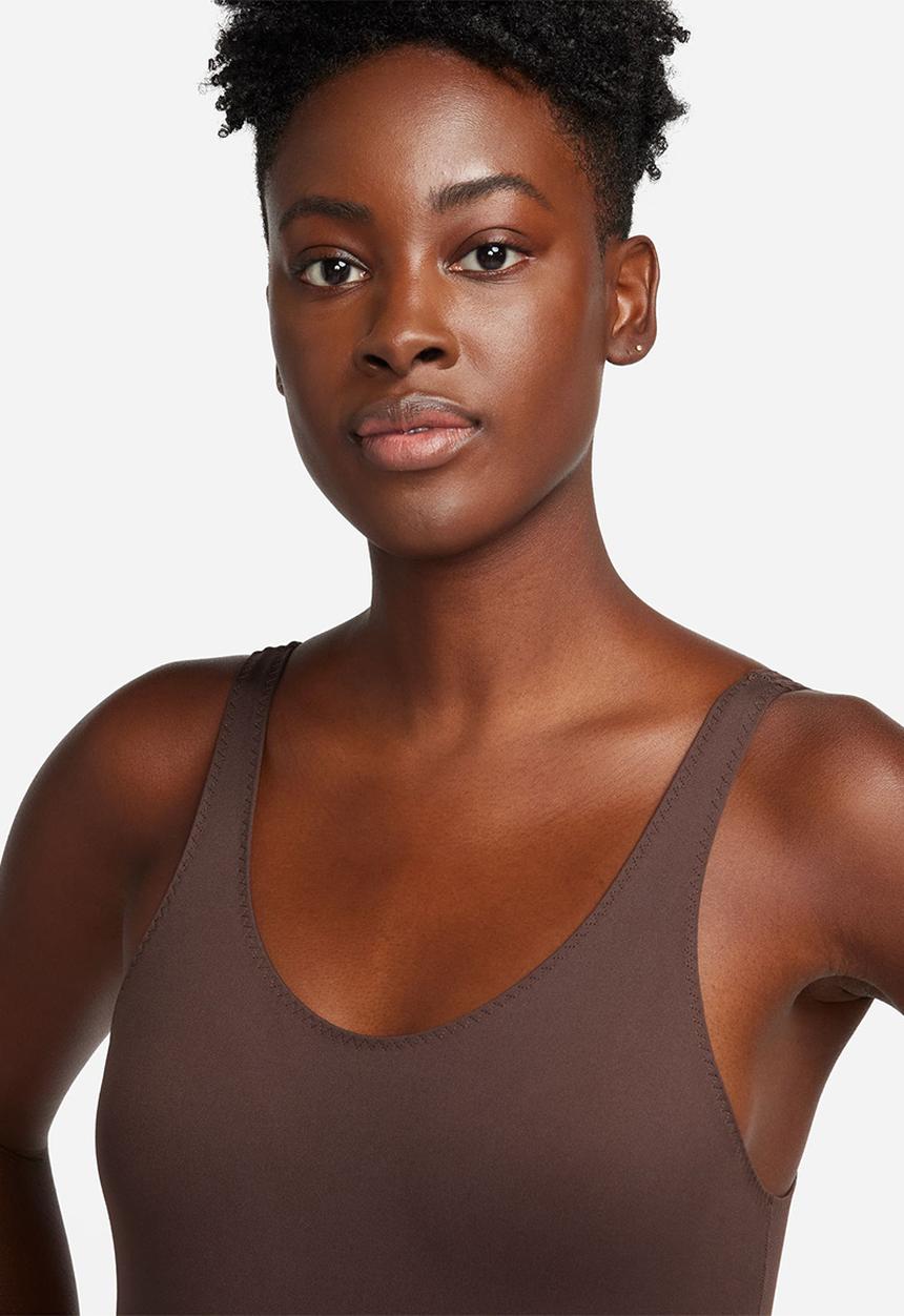 Nike - W nike one df capsule bodysuit - baroque brown/baroque brown/black