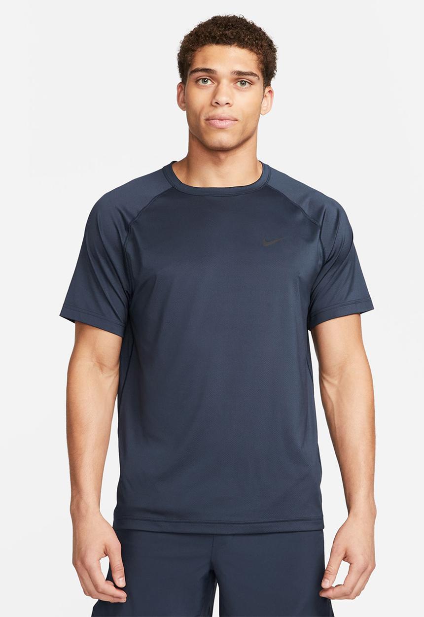 Nike - M nk df ready short sleeve - obsidian/black
