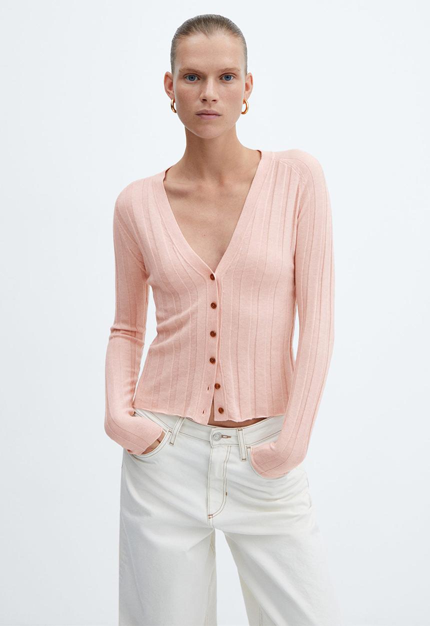 MANGO - Cardigan flurry - light/pastel pink