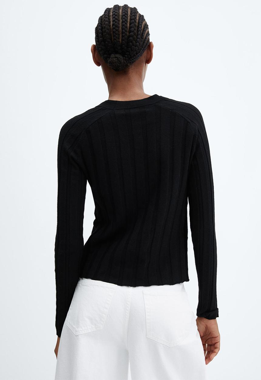 MANGO - Cardigan flurry - black