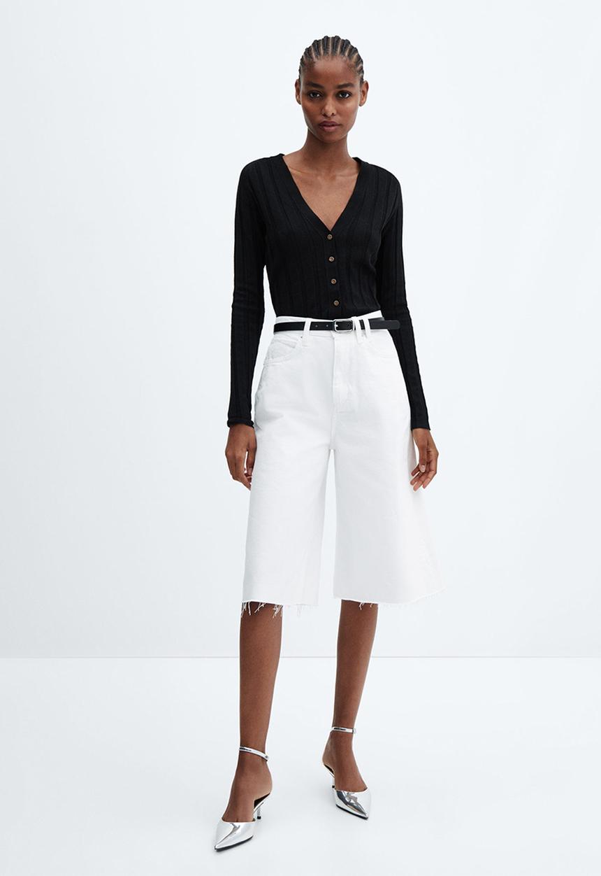 MANGO - Cardigan flurry - black