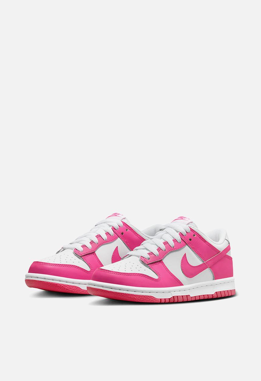 Nike - Nike Dunk Low (Gs) - White/Laser Fuchsia