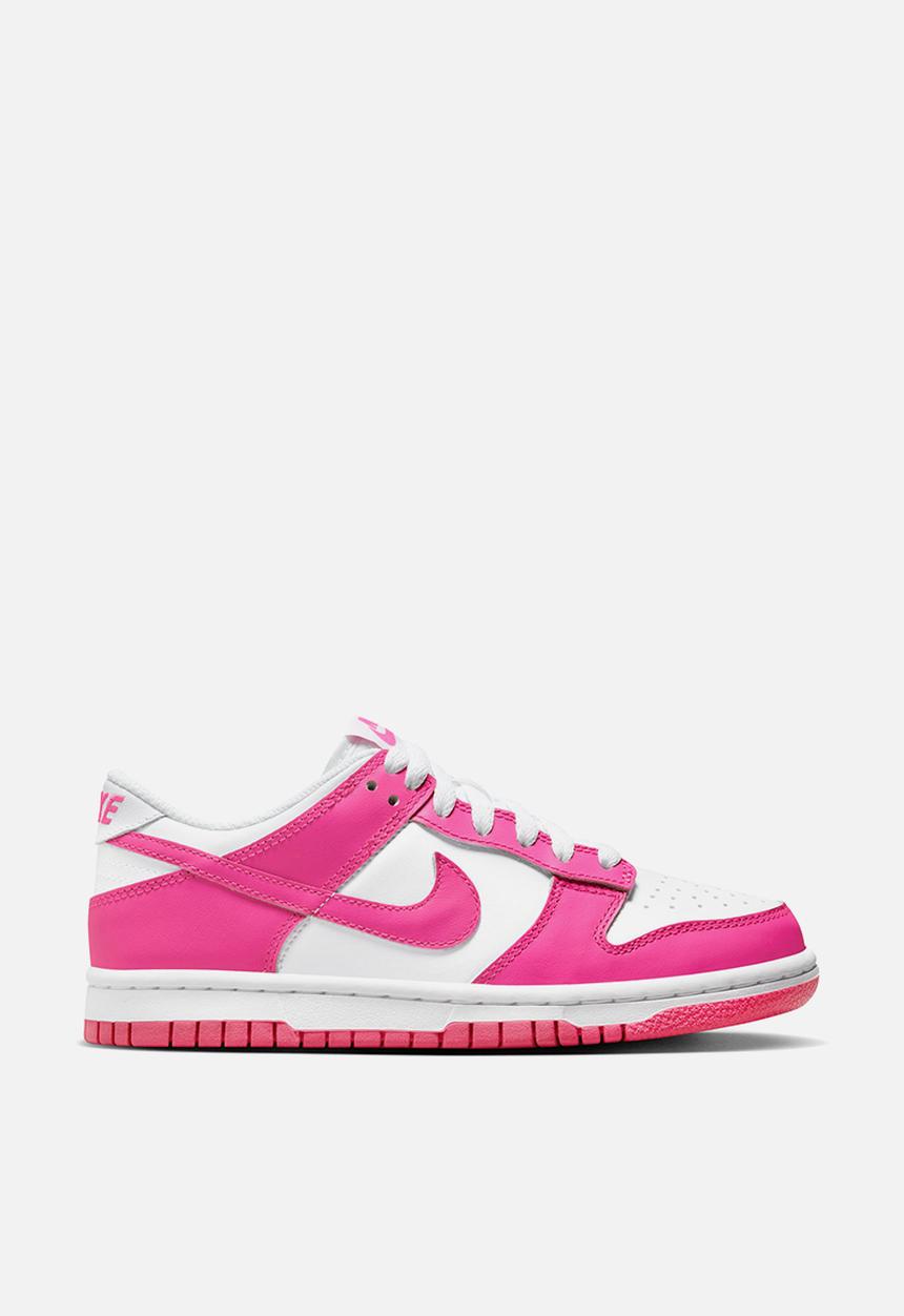 Nike - Nike Dunk Low (Gs) - White/Laser Fuchsia