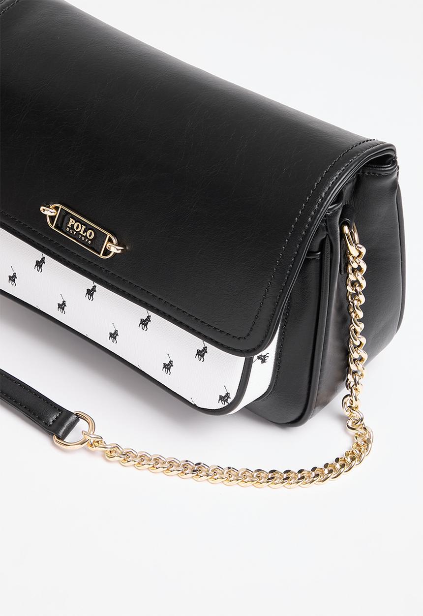POLO - Marina flapover sling bag - black