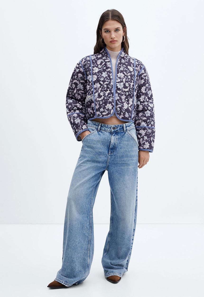 MANGO - Jacket Flores - Navy