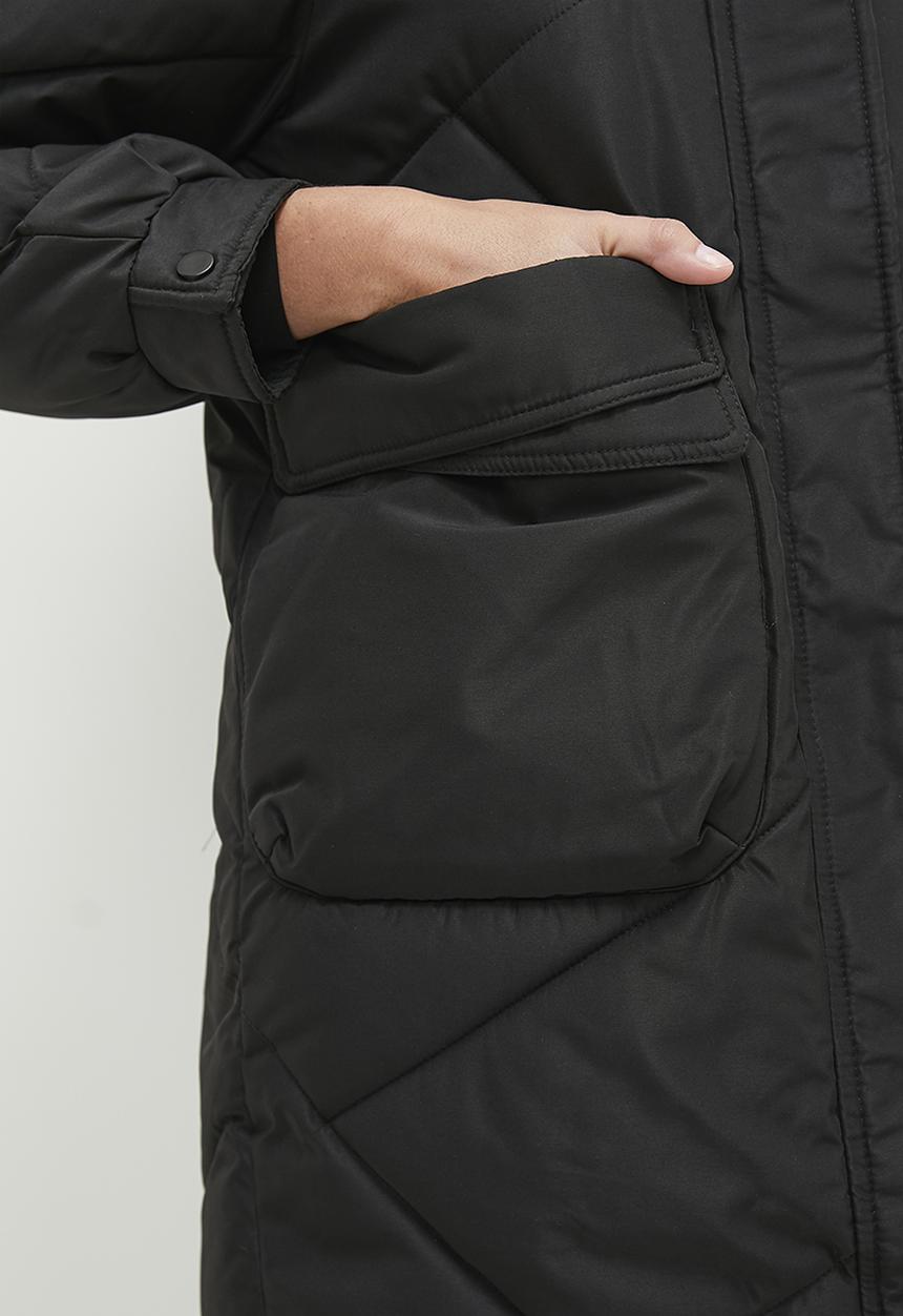 dailyfriday - Hooded puffer coat - black