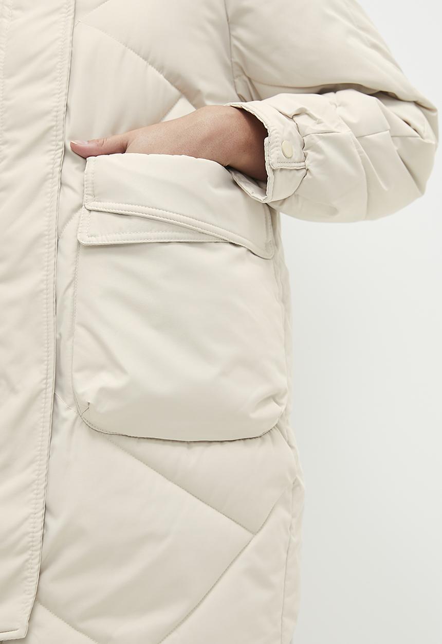 dailyfriday - Hooded puffer coat - ecru