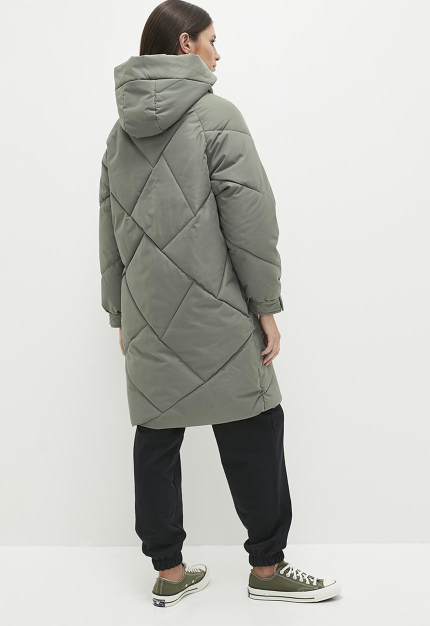 dailyfriday - Hooded puffer coat - green