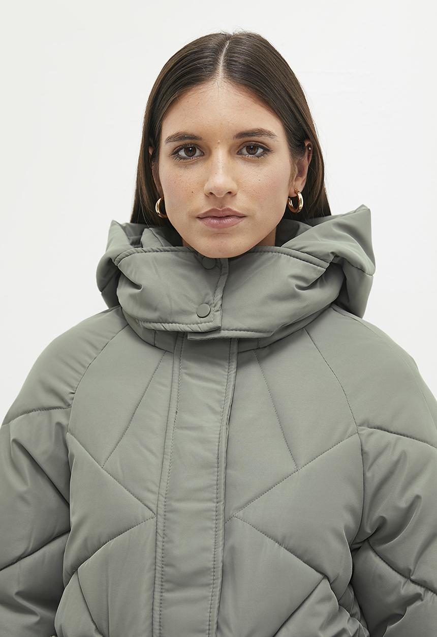dailyfriday - Hooded puffer coat - green