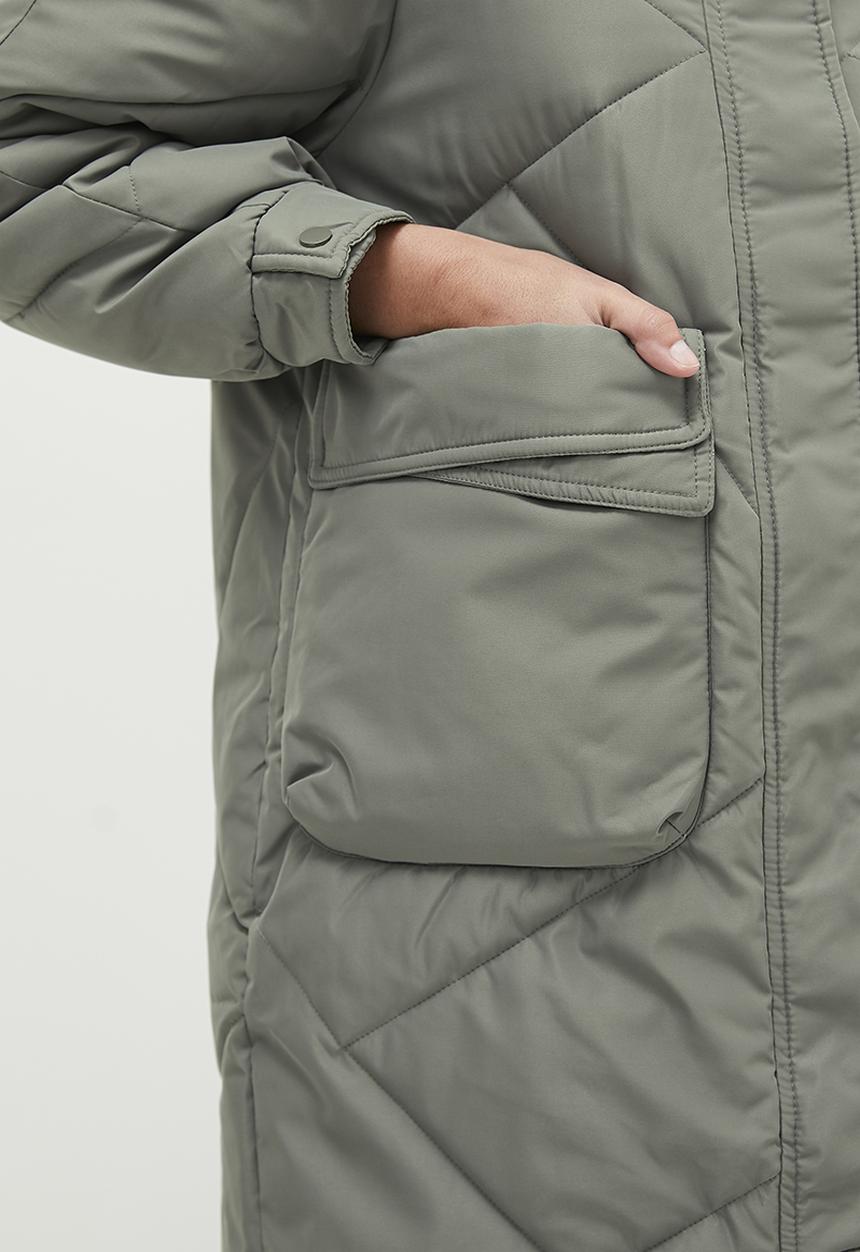 dailyfriday - Hooded puffer coat - green
