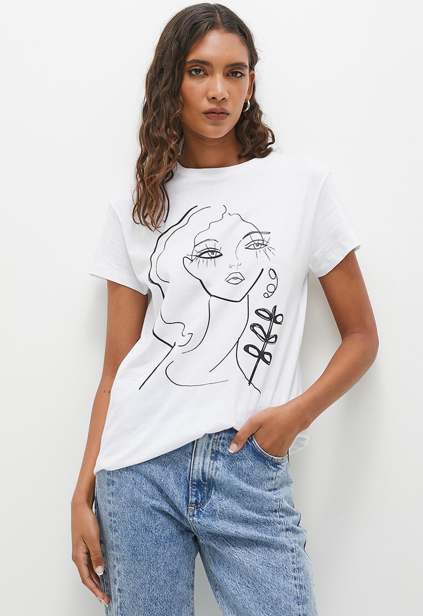 Superbalist - Graphic novelty tee - white 
