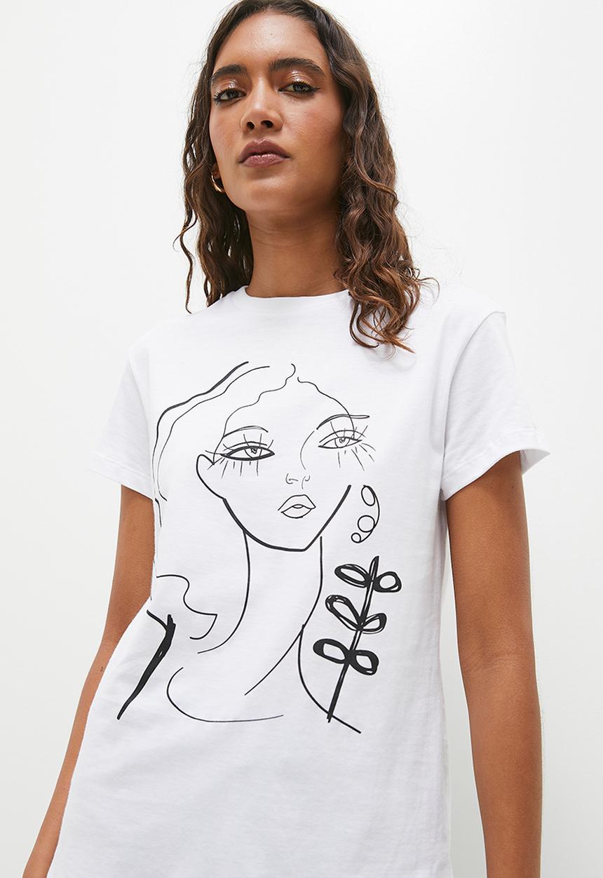 Superbalist - Graphic novelty tee - white 