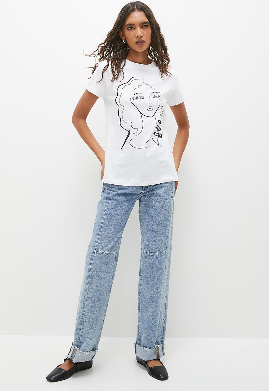 Superbalist - Graphic novelty tee - white 