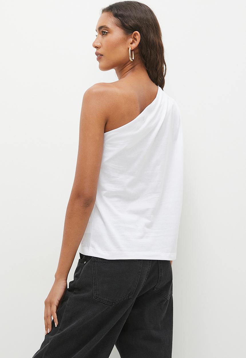Superbalist - Asym sleeveless T-shirt - white