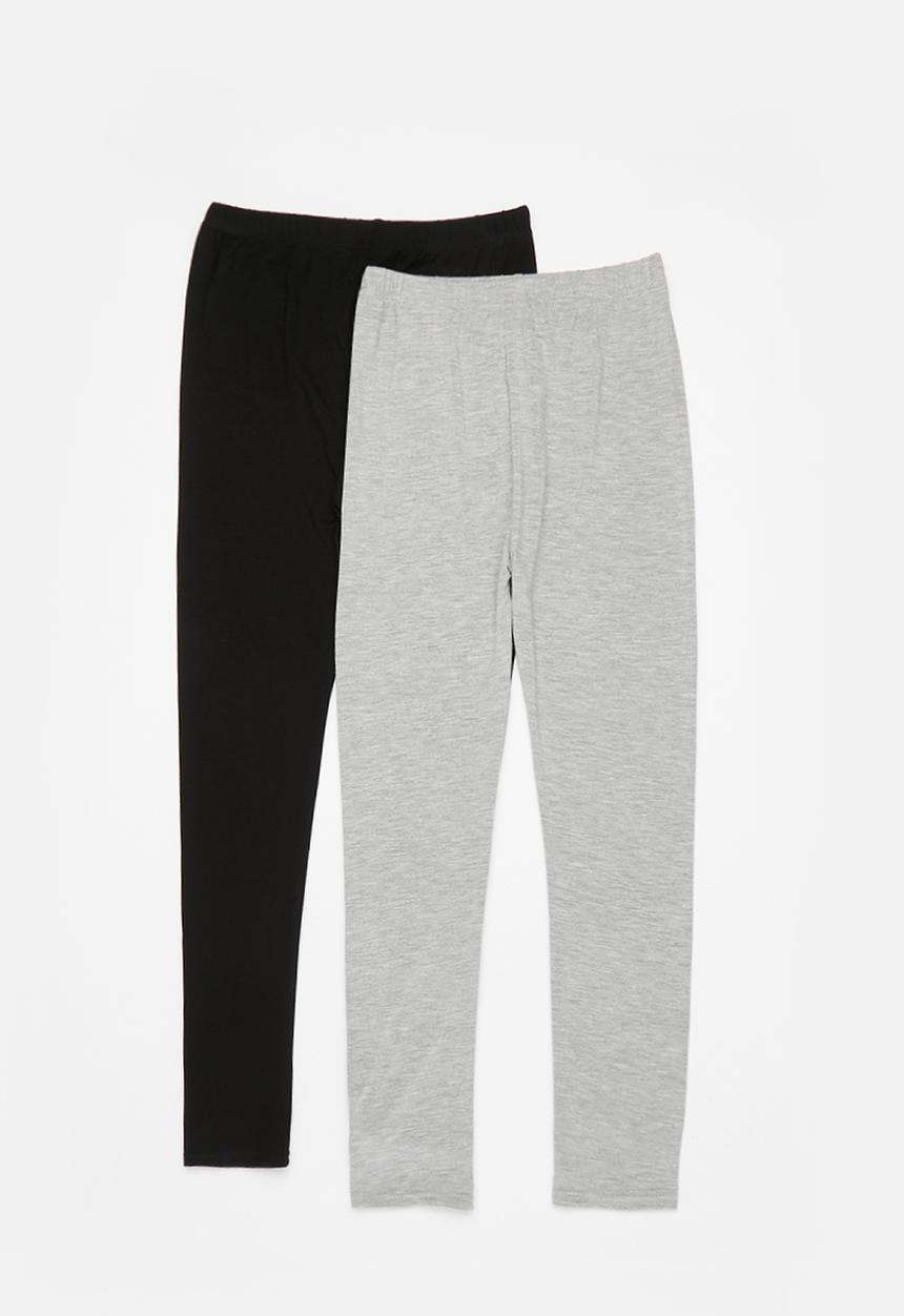 Pop Candy - 2 Pack legging set - black & grey
