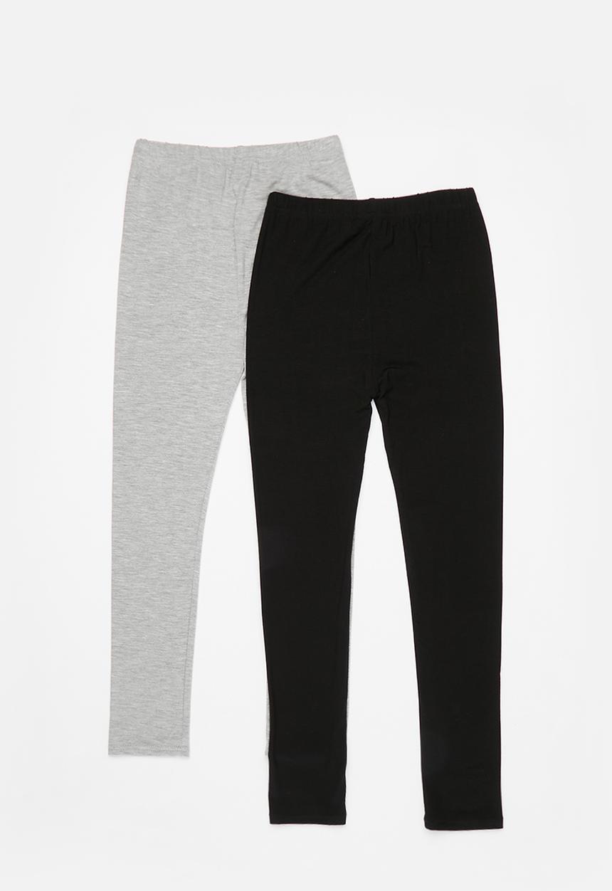 Pop Candy - 2 Pack legging set - black & grey