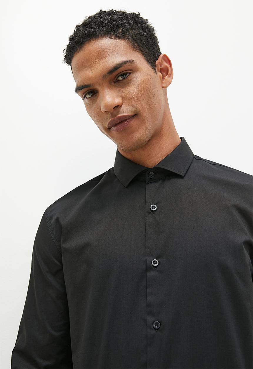 Superbalist - New fit easy care slim fit shirt - black
