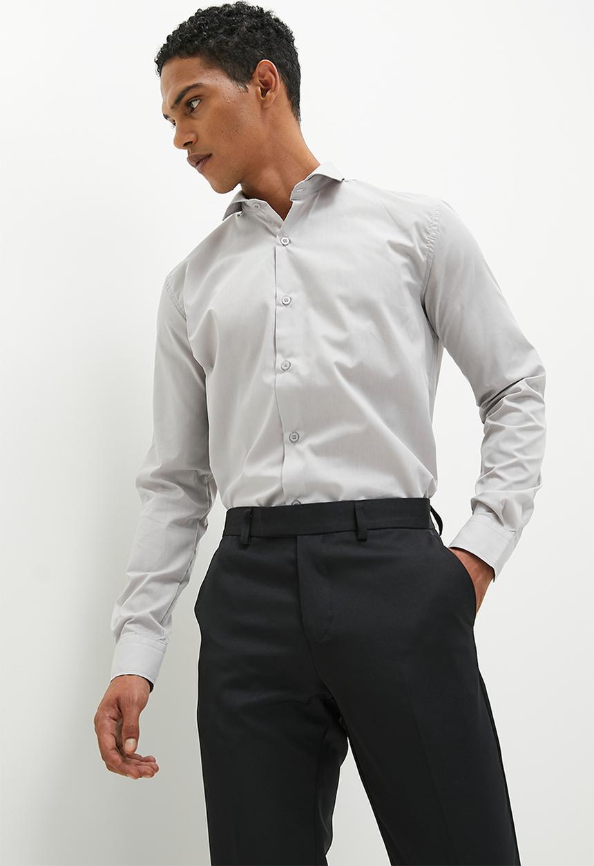 Superbalist - New fit easy care slim fit shirt - grey