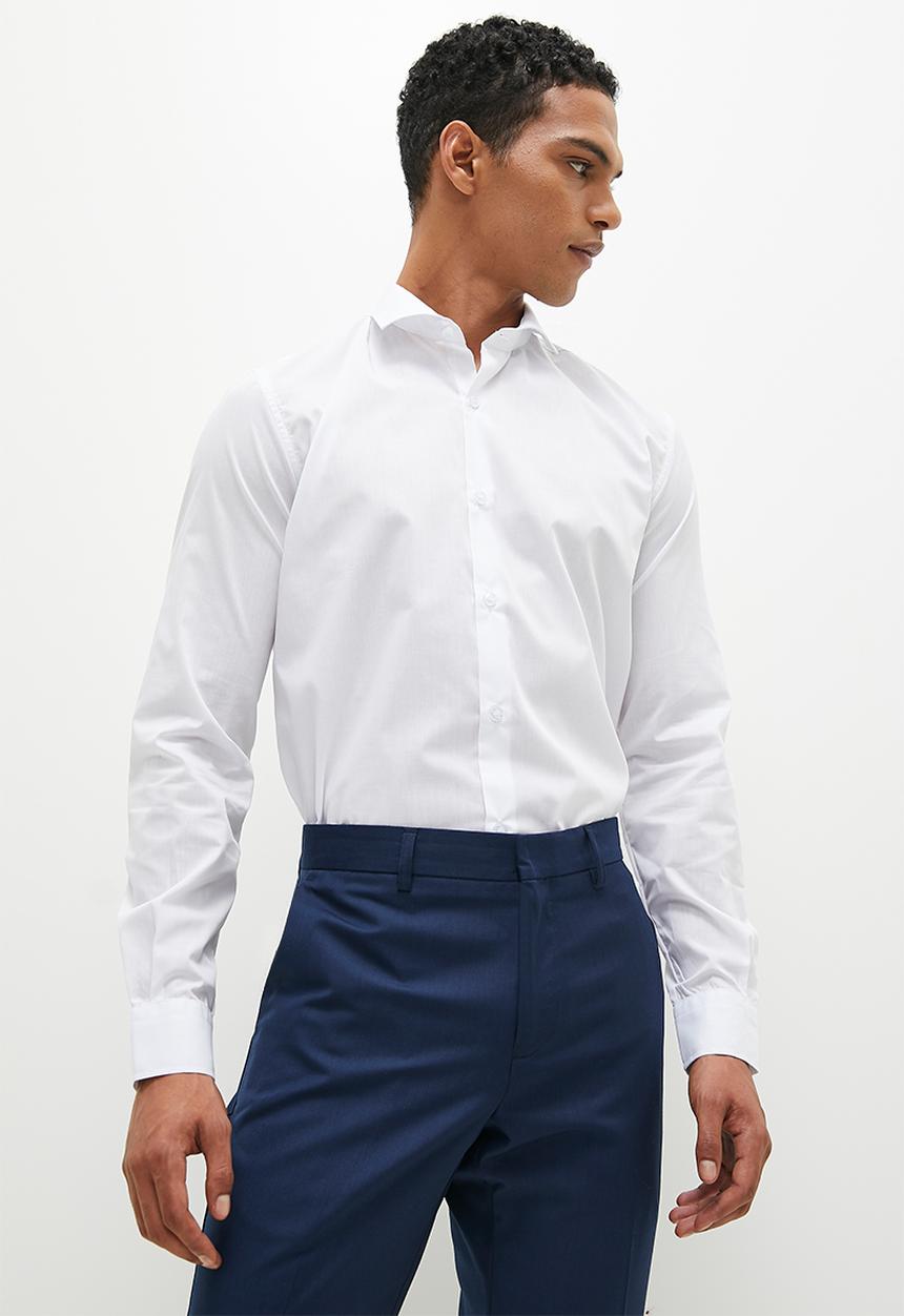 Superbalist - New fit easy care slim fit shirt - white