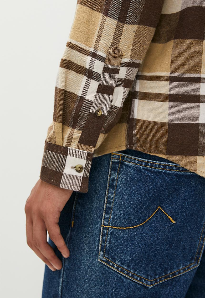 Brave Soul - MSH-230JACK3 - Chocolate/Beige Check