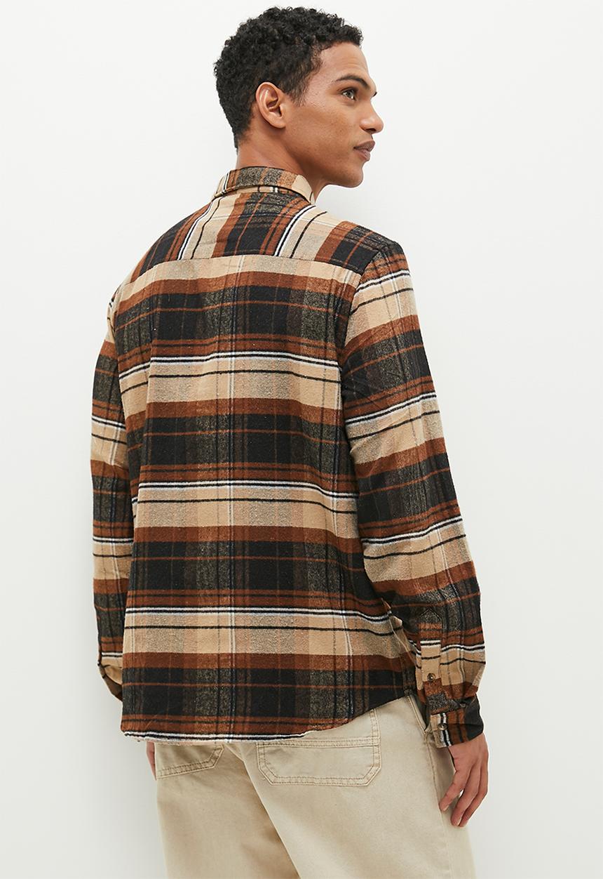 Brave Soul - MSH-48SANFORD - Brown/Beige Check