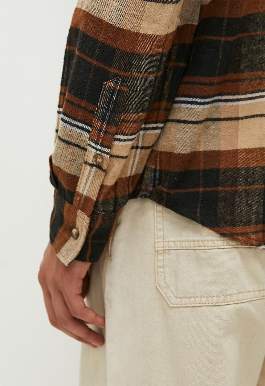 Brave Soul - MSH-48SANFORD - Brown/Beige Check