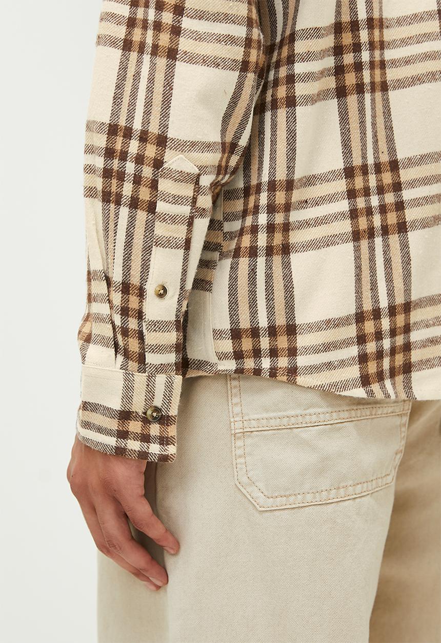 Brave Soul - MSH-48BAUER - Beige/Light Brown Check