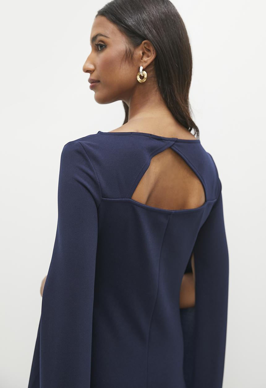 edit - Midi cape dress - ink