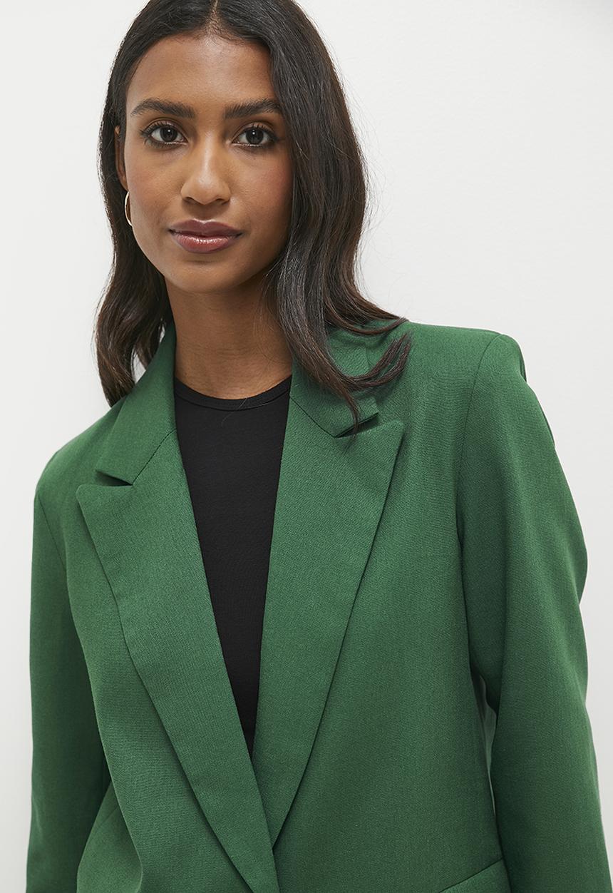 edit - Co-ord linen blazer - green