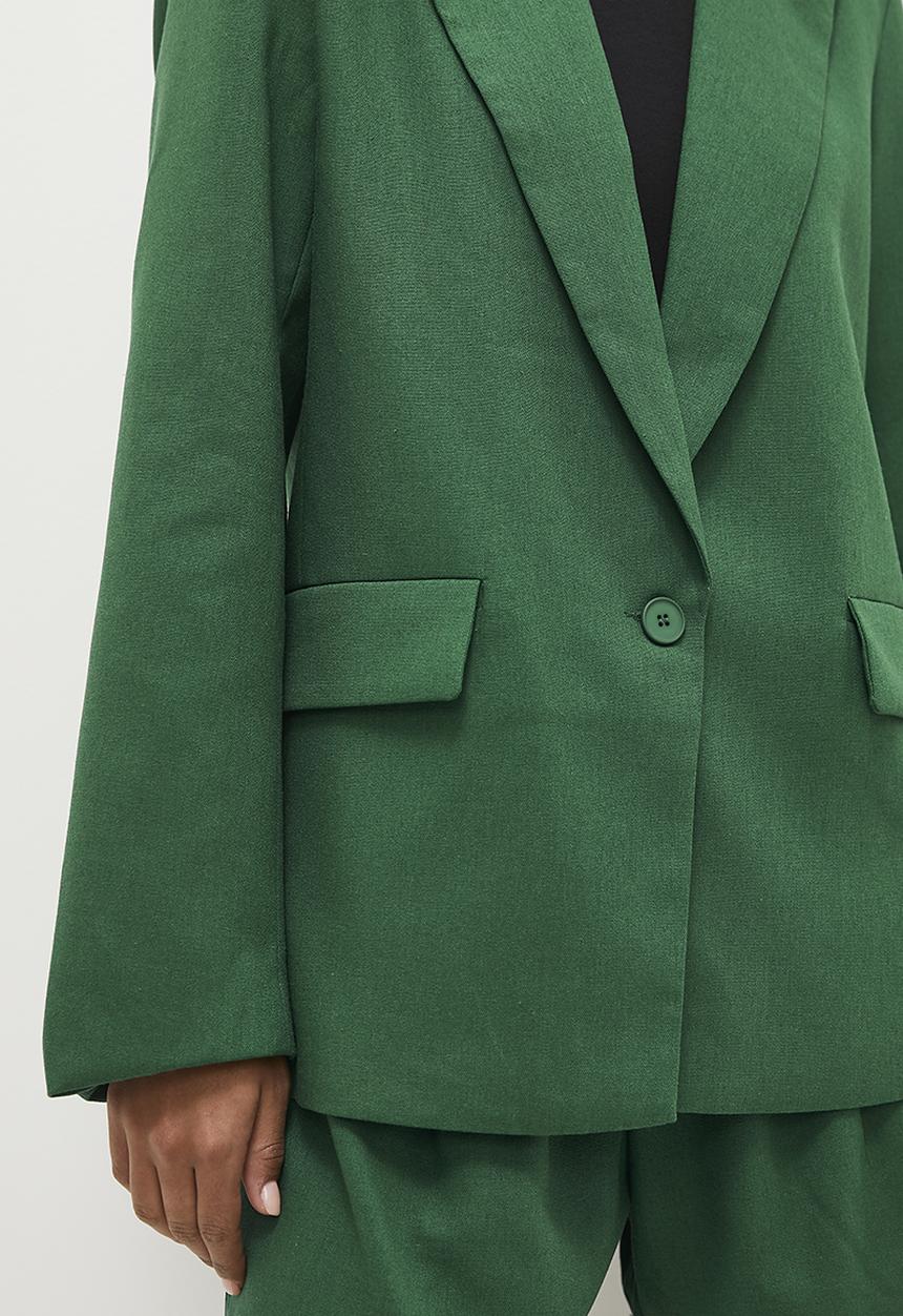 edit - Co-ord linen blazer - green