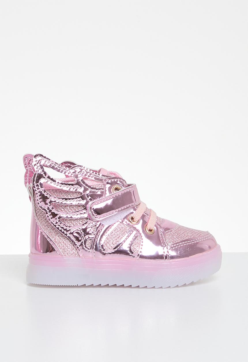 Pop Candy - Metallic light up sneakers - pink