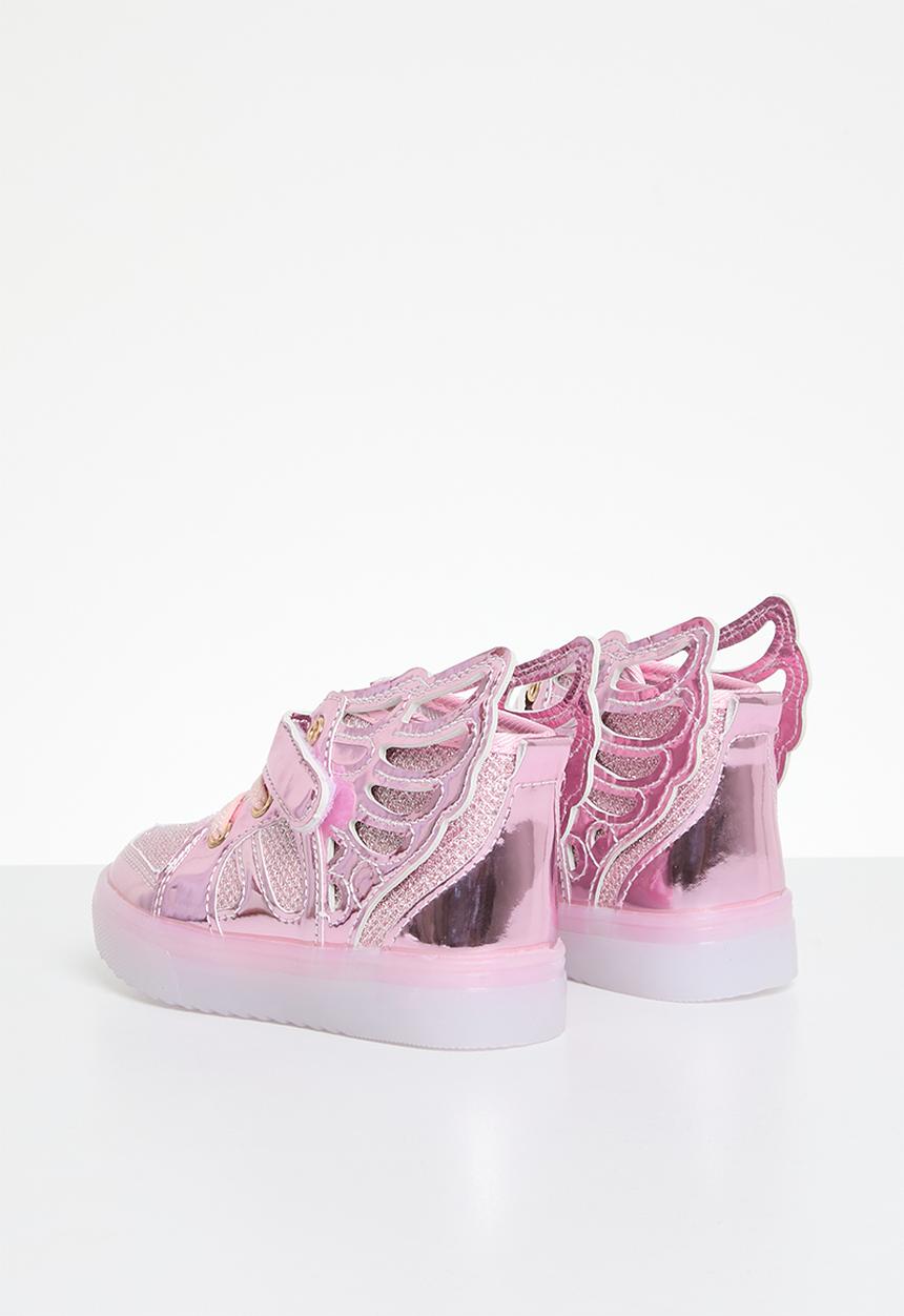 Pop Candy - Metallic light up sneakers - pink